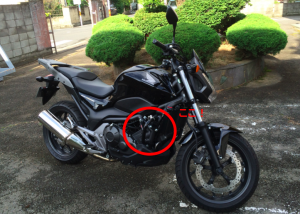 GoProマウントに最適。エンジンガードが一石二鳥の活躍